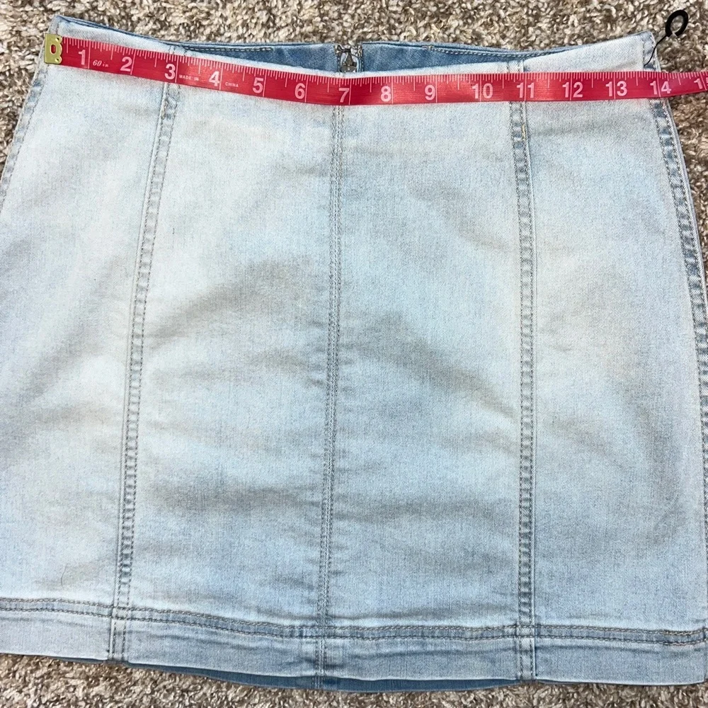 Wild Fable Denim Mini Skirt - Size 4 - Bleached Denim